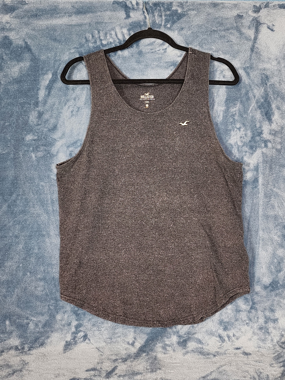 Hollister Women's Dark Gray Scoop Neck Tank Top